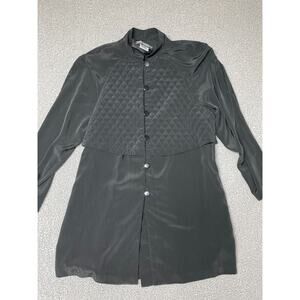 Vintage S.G Sport Collection Women Jacket trench lightweight‎ black size small